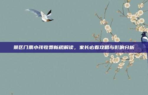 景区门票小孩收费新规解读，家长必看攻略与影响分析