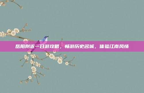 岳阳附近一日游攻略，畅游历史名城，体验江南风情