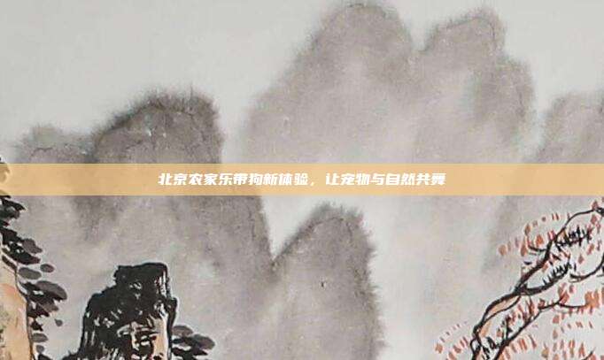 北京农家乐带狗新体验，让宠物与自然共舞