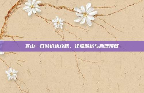 苍山一日游价格攻略，详细解析与合理预算