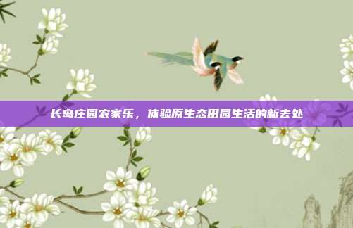 长岛庄园农家乐，体验原生态田园生活的新去处