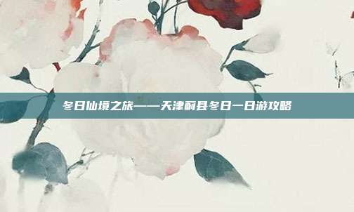 冬日仙境之旅——天津蓟县冬日一日游攻略