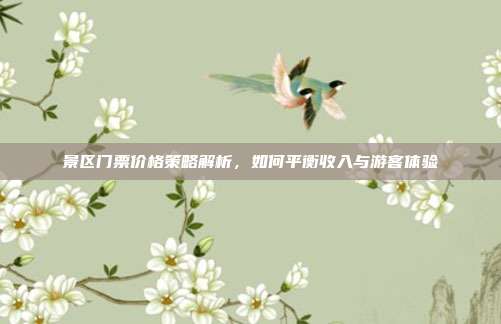 景区门票价格策略解析，如何平衡收入与游客体验