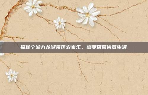 探秘宁波九龙湖景区农家乐，感受田园诗意生活