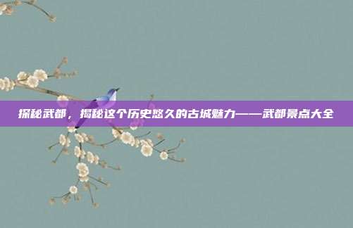 探秘武都，揭秘这个历史悠久的古城魅力——武都景点大全
