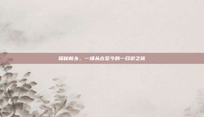 探秘新乡，一场从古至今的一日游之旅
