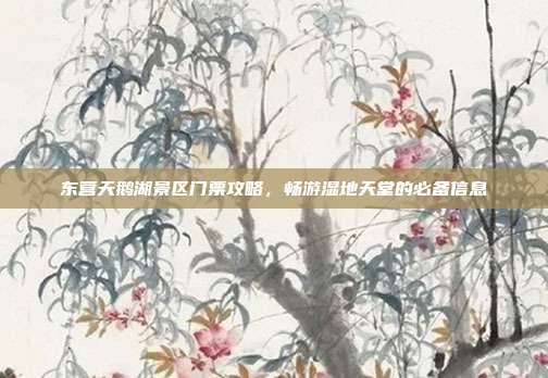 东营天鹅湖景区门票攻略，畅游湿地天堂的必备信息