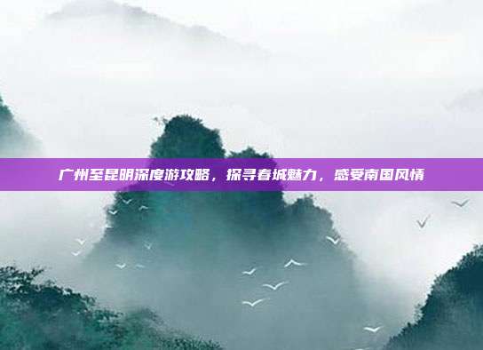 广州至昆明深度游攻略，探寻春城魅力，感受南国风情