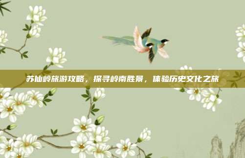苏仙岭旅游攻略，探寻岭南胜景，体验历史文化之旅