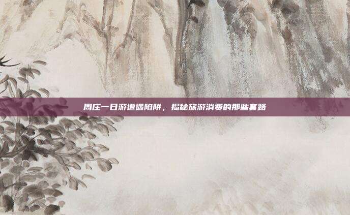 周庄一日游遭遇陷阱，揭秘旅游消费的那些套路