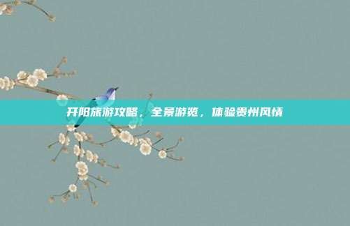 开阳旅游攻略，全景游览，体验贵州风情