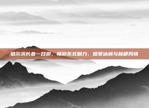 哈尔滨长春一日游，畅游东北魅力，感受冰城与林都风情