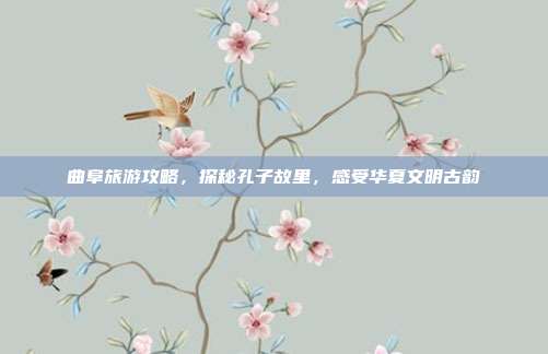 曲阜旅游攻略，探秘孔子故里，感受华夏文明古韵