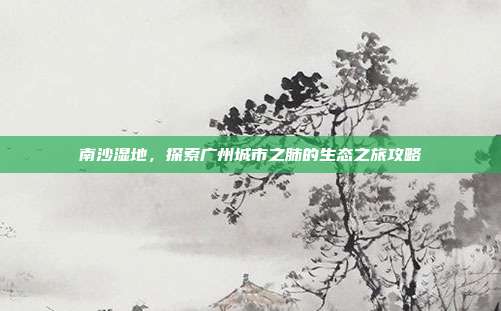 南沙湿地，探索广州城市之肺的生态之旅攻略