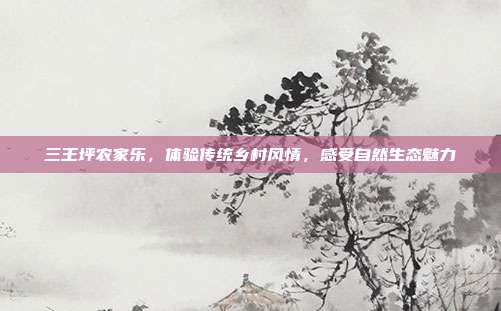 三王坪农家乐，体验传统乡村风情，感受自然生态魅力