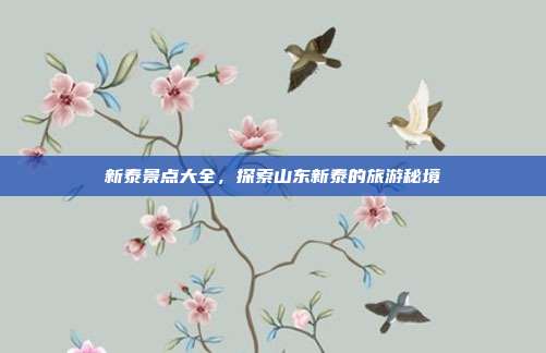 新泰景点大全，探索山东新泰的旅游秘境