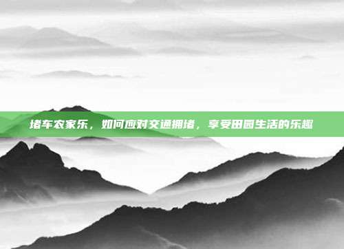 堵车农家乐，如何应对交通拥堵，享受田园生活的乐趣