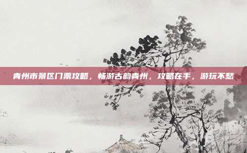 青州市景区门票攻略，畅游古韵青州，攻略在手，游玩不愁