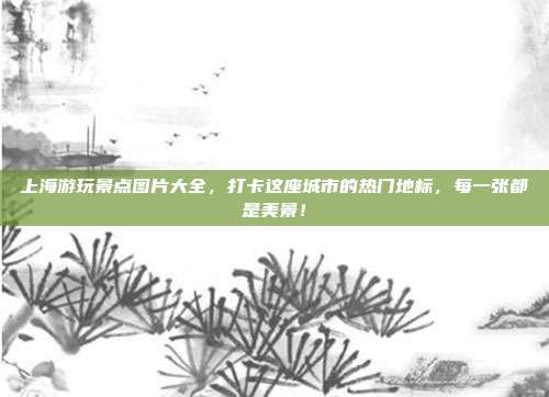 上海游玩景点图片大全，打卡这座城市的热门地标，每一张都是美景！