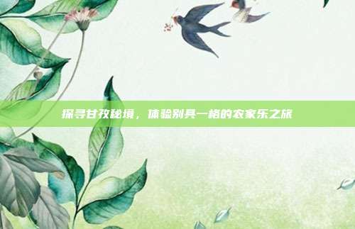 探寻甘孜秘境，体验别具一格的农家乐之旅