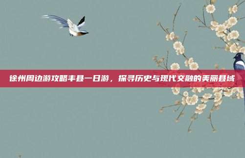 徐州周边游攻略丰县一日游，探寻历史与现代交融的美丽县域