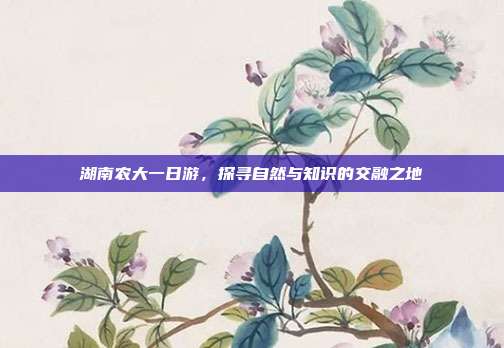 湖南农大一日游，探寻自然与知识的交融之地