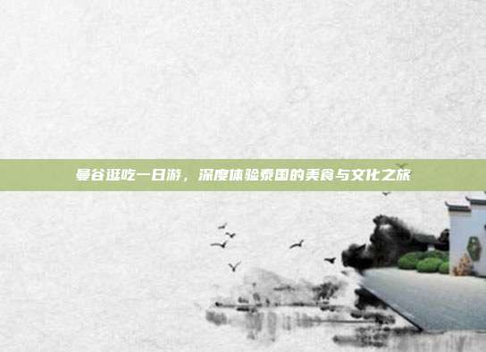 曼谷逛吃一日游，深度体验泰国的美食与文化之旅