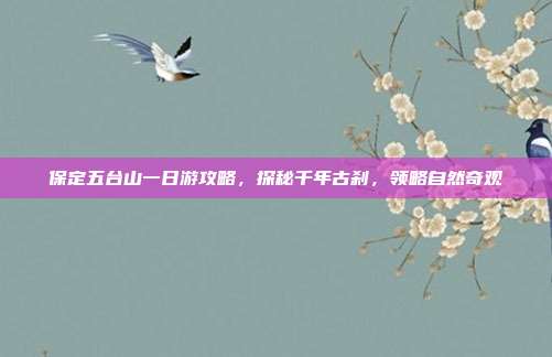 保定五台山一日游攻略，探秘千年古刹，领略自然奇观
