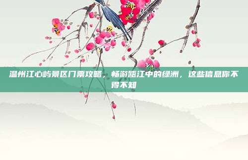 温州江心屿景区门票攻略，畅游瓯江中的绿洲，这些信息你不得不知