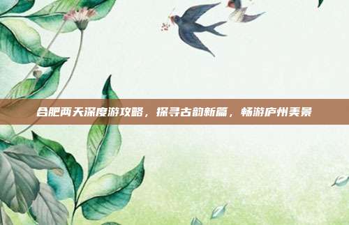 合肥两天深度游攻略，探寻古韵新篇，畅游庐州美景