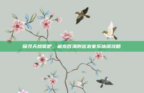 探寻天然氧吧，藏龙百瀑附近农家乐休闲攻略