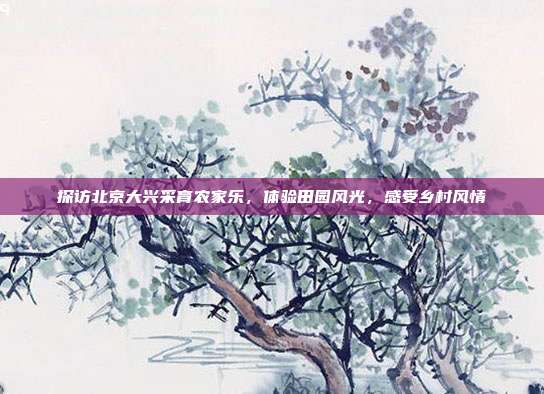 探访北京大兴采育农家乐，体验田园风光，感受乡村风情