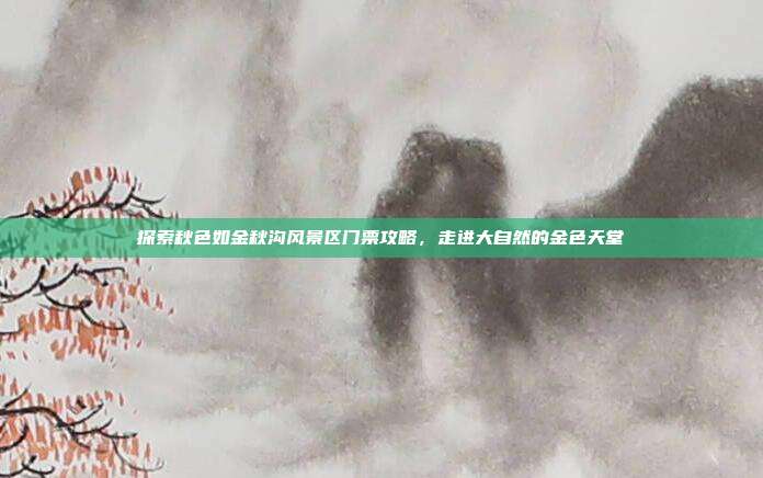 探索秋色如金秋沟风景区门票攻略，走进大自然的金色天堂