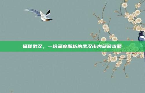 探秘武汉，一份深度解析的武汉市内旅游攻略