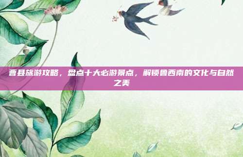 曹县旅游攻略，盘点十大必游景点，解锁鲁西南的文化与自然之美