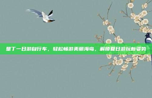 垦丁一日游自行车，轻松畅游美丽海岛，解锁夏日游玩新姿势