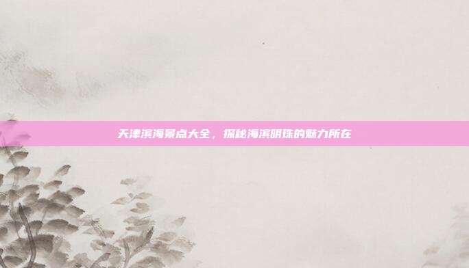 天津滨海景点大全，探秘海滨明珠的魅力所在