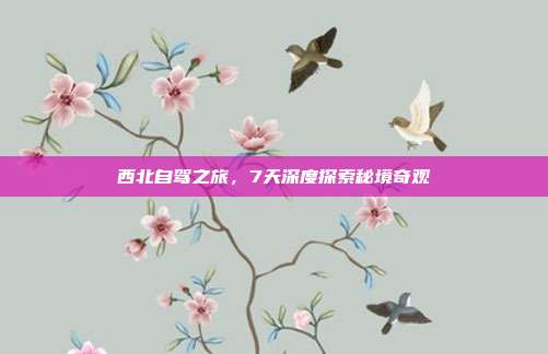 西北自驾之旅，7天深度探索秘境奇观