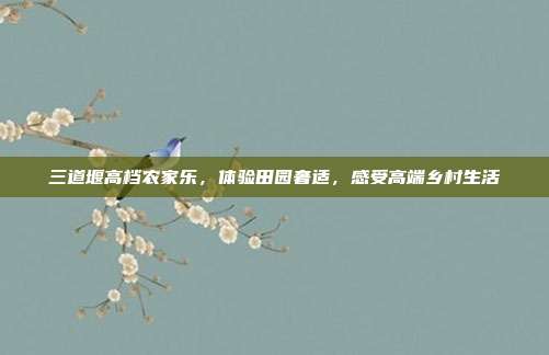 三道堰高档农家乐，体验田园奢适，感受高端乡村生活