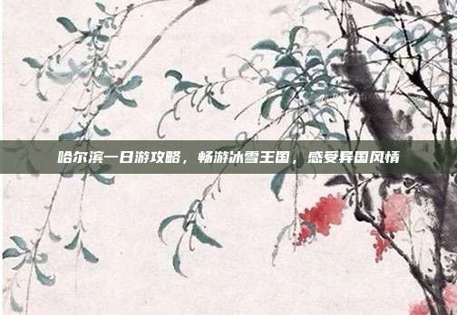 哈尔滨一日游攻略，畅游冰雪王国，感受异国风情