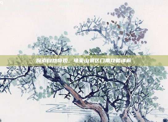 探索自然奇观，龟蒙山景区门票攻略详解